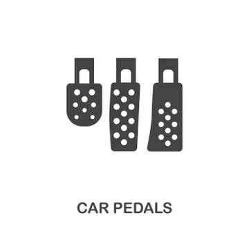 Car Pedals creative icon. Simple element illustration. Car Pedals concept symbol Stock Illustration