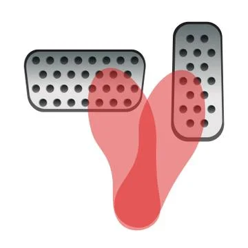 Car pedals. Stock Illustration