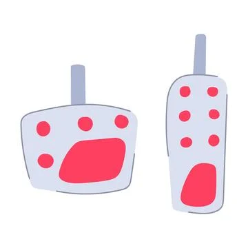 Car pedals vector illustration for driving education and transport 스톡 일러스트