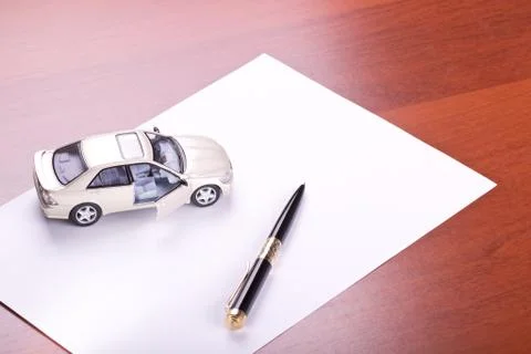 Car &amp; pen Stock Photos