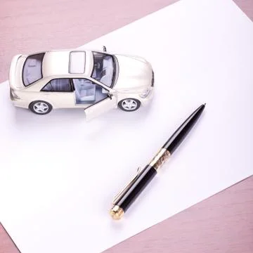 Car &amp; pen Stock Photos