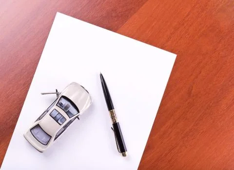 Car &amp; pen Stock Photos