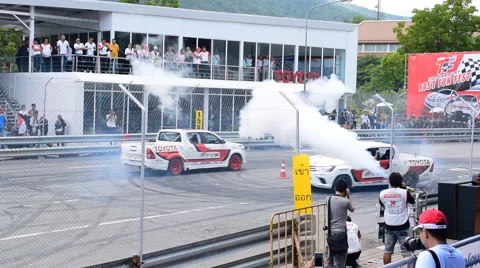 Car performance drift show. Stock Footage 55835630