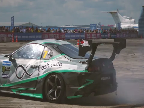 Car Performs Drift Stock Footage 82250209