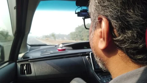 Car from the perspective of a passenger seated in the back, Bangladesh 1/17/2025 Stock Footage 298268714