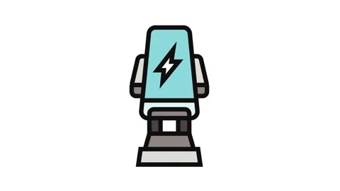 Car phone mount accessory color icon animation Stock Footage 326108980
