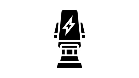 Car phone mount accessory glyph icon animation Stock Footage 326146276