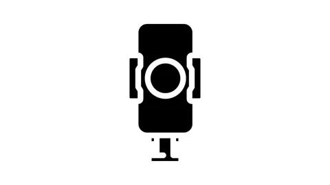 Car phone mount accessory glyph icon animation Stock Footage 326734709