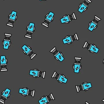 Car phone mount accessory vector seamless pattern Stock Illustration