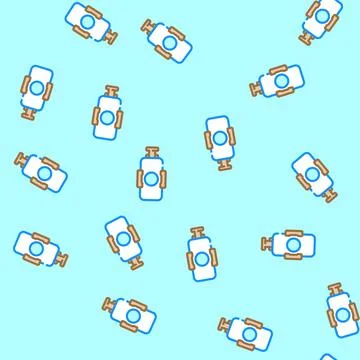 Car phone mount accessory vector seamless pattern 库存插图