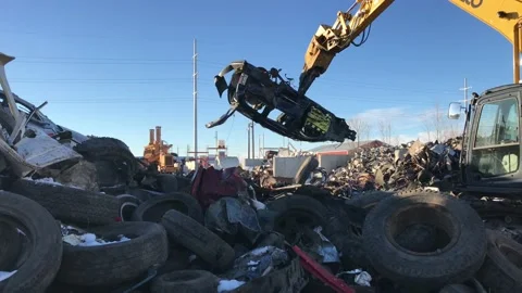 Car Picked Up and Dropped from Air  Stock Footage 101201284