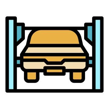 Car piece printing icon vector flat Stock Illustration