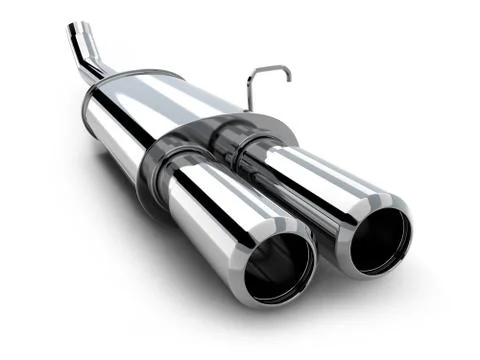 Car pipe only on white background Ilustración de archivo