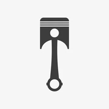 Car piston vector icon on white background Stock Illustration
