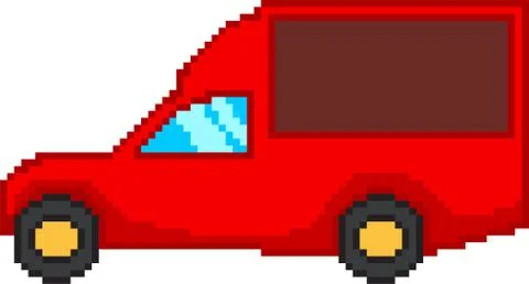 Car in pixel style Stock Illustration