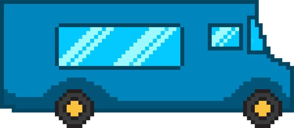 Car in pixel style Stock Illustration