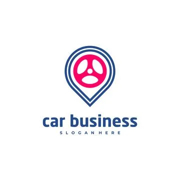 Car point logo vector template, Creative car logo design concepts Stock Illustration