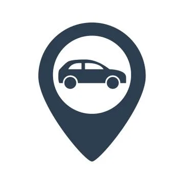 Car pointer vector icon Stock Illustration