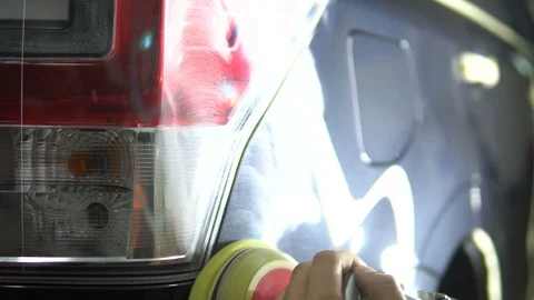 Car polishing closeup. Stock Footage 90062769