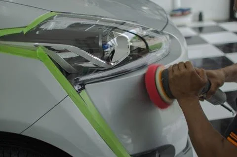 Car polishing. Stock Photos
