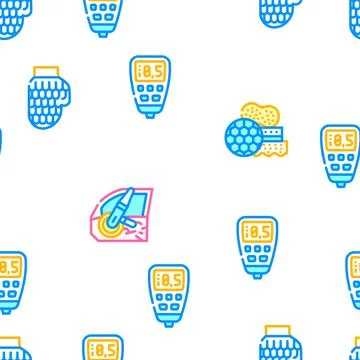 Car Polishing Tool Vector Seamless Pattern Stock Illustration