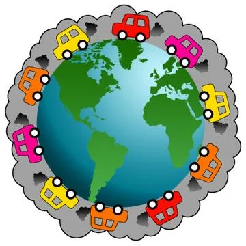 Car pollution Stock Illustration