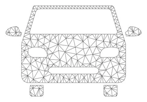 Car Polygonal Frame Vector Mesh Illustration Illustrazione stock