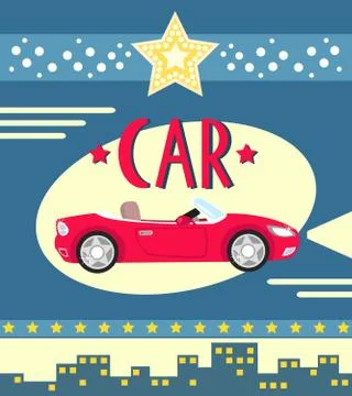 Car poster Stock Illustration