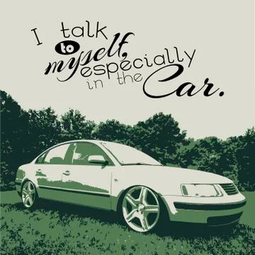 Car poster Illustrazione stock