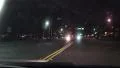 Car POV Driving Down City Street At Night To Flashing Police Lights HD HD Footage