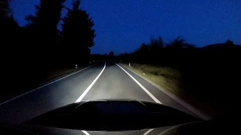 Car POV. Going to work. Early morning car point of view footage. Stock Footage 94062784