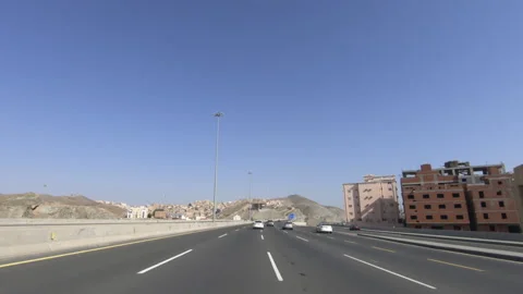 Car POV of Mecca City, Mecca, Saudi Arab... | Stock Video | Pond5