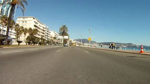 Car POV of Nice 02 Video stock 10790903