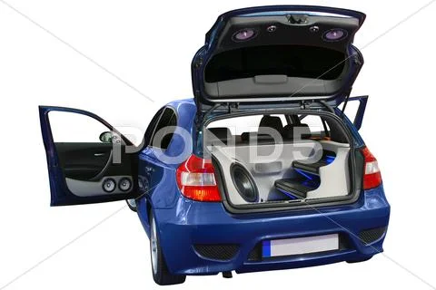 Car with power audio system.jpg Stock Photos