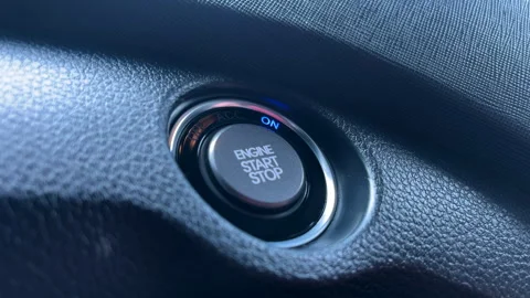 Car Power Button Dashboard Stock Footage 308858725