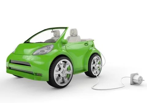 Car with power plug Stock Illustration