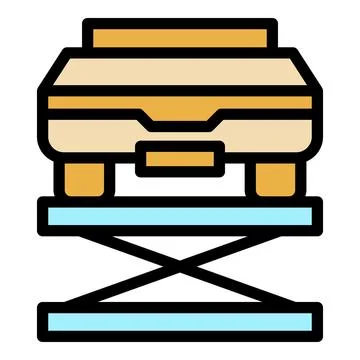 Car print stand icon vector flat 库存插图