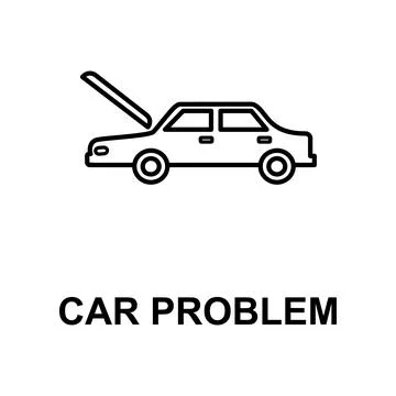 Car problem icon. Element of car repair for mobile concept and web apps Illustrazione stock