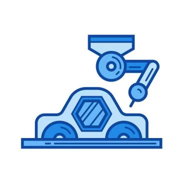 Car production line icon. イラスト素材
