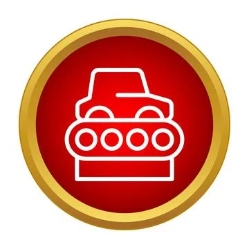 Car production line manufacturing process icon illustration Stock Illustration