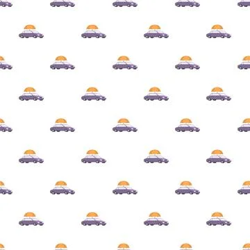 Car protection concept with umbrella pattern seamless Stock Illustration