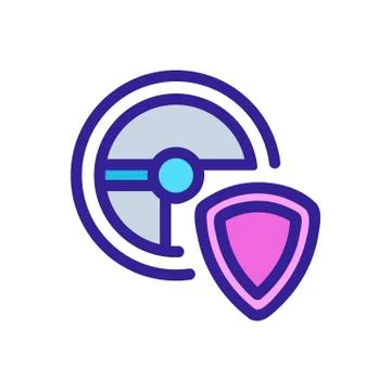 Car protection icon vector. Isolated contour symbol illustration Stock Illustration
