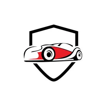 Car protection lines vector abstract logo design Stock Illustration