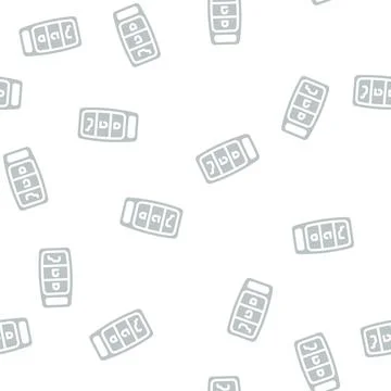 Car proximity key glyph vector seamless pattern Stock Illustration
