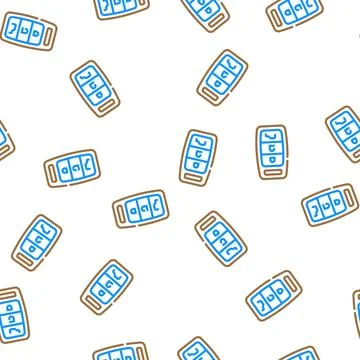Car proximity key vector seamless pattern Stock Illustration