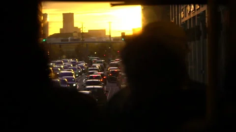 Car queue, traffic congestion Stock Footage 144737461