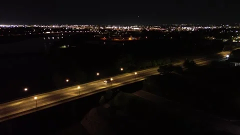 Car on quiet bridge Stock Footage 240153496