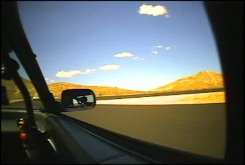 In car race cam on track Stock Footage