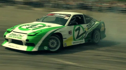 Car race drift competitions Stock Footage 44184151