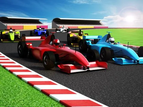 Car race Stock Illustration
